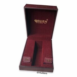 Vintage Gruen Red Original Wrist Watch Display Storage Box Case